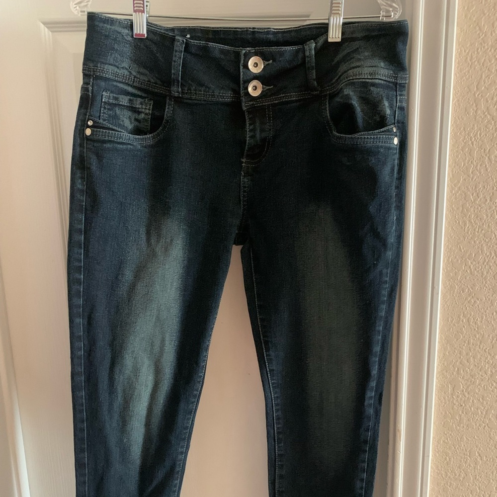 Dark wash denim jeans